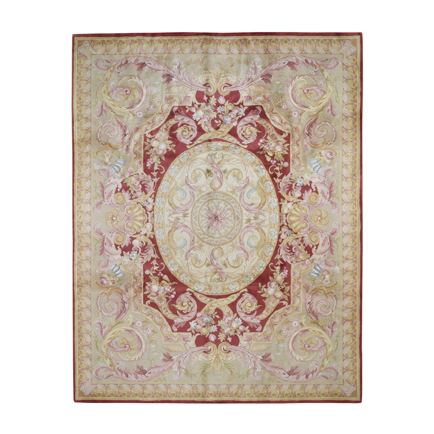 8'x10' Hand Woven Thick And Plush Savonnerie Napoleon III Design Oriental Rug 