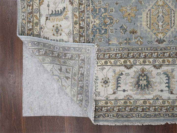 12'2" x 15'0" New Hand Knotted Grey Wool Rectangle Oriental Rug - MOA10210030