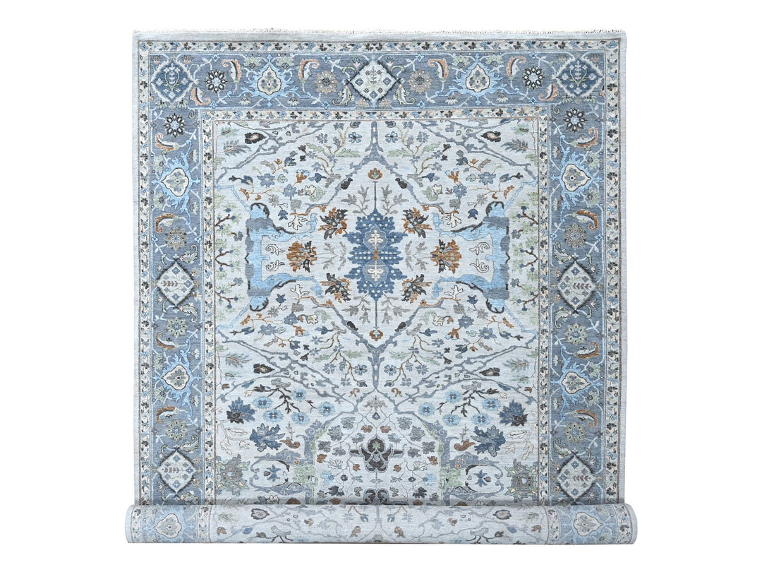 8'10" x 16'0" New Hand Knotted Ivory Wool Rectangle Oriental Rug - MOA10210092