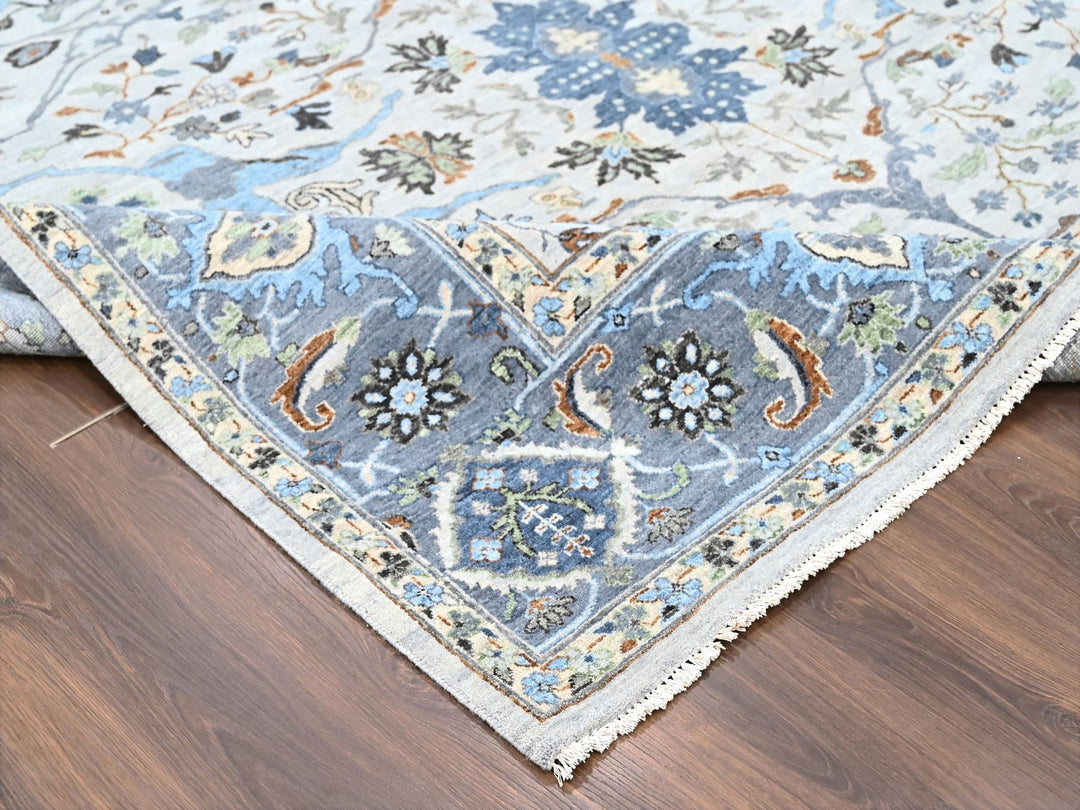 8'10" x 16'0" New Hand Knotted Ivory Wool Rectangle Oriental Rug - MOA10210092