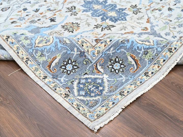 8'10" x 16'0" New Hand Knotted Ivory Wool Rectangle Oriental Rug - MOA10210092