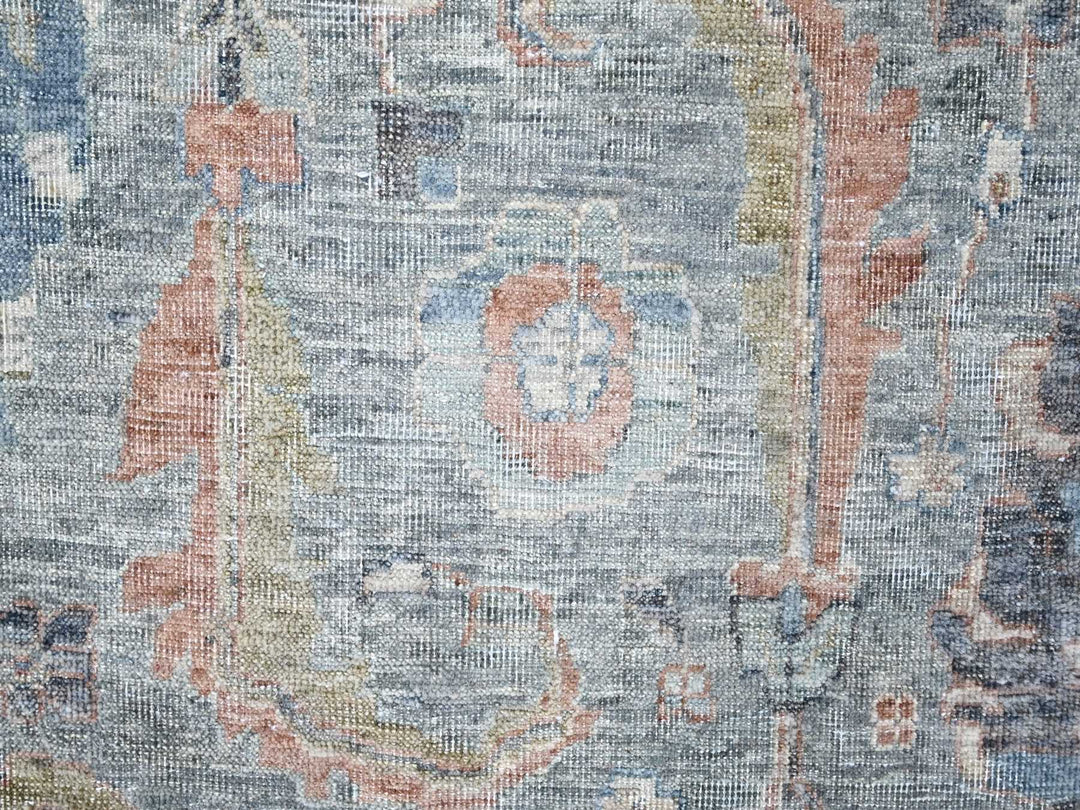 11'11" x 14'10" New Hand Knotted Blue Wool Rectangle Oriental Rug - MOA10210155