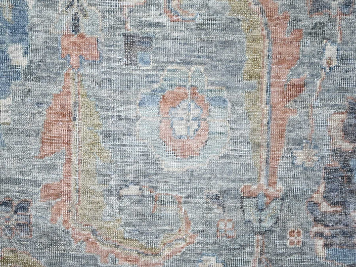 11'11" x 14'10" New Hand Knotted Blue Wool Rectangle Oriental Rug - MOA10210155