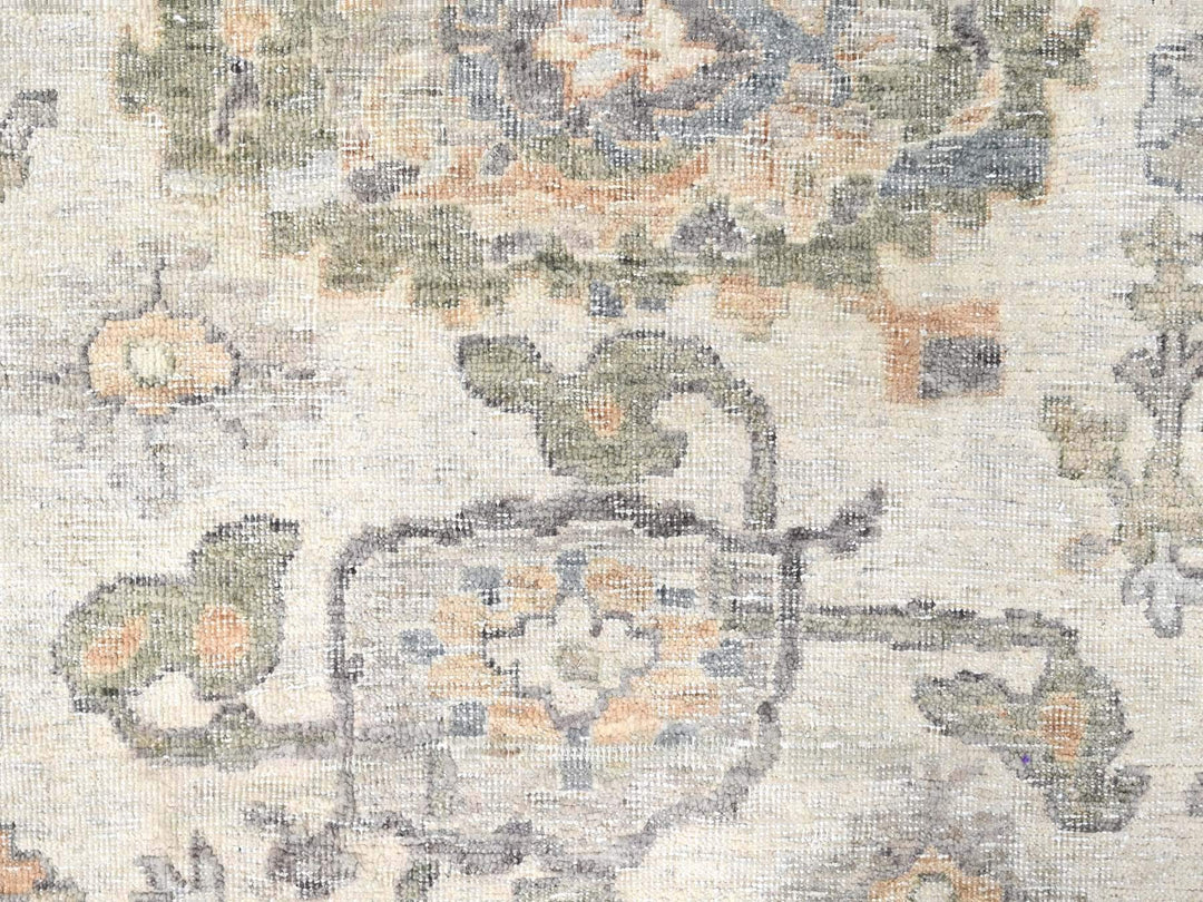 10'0" x 13'10" New Hand Knotted Ivory Wool Rectangle Oriental Rug - MOA10210216