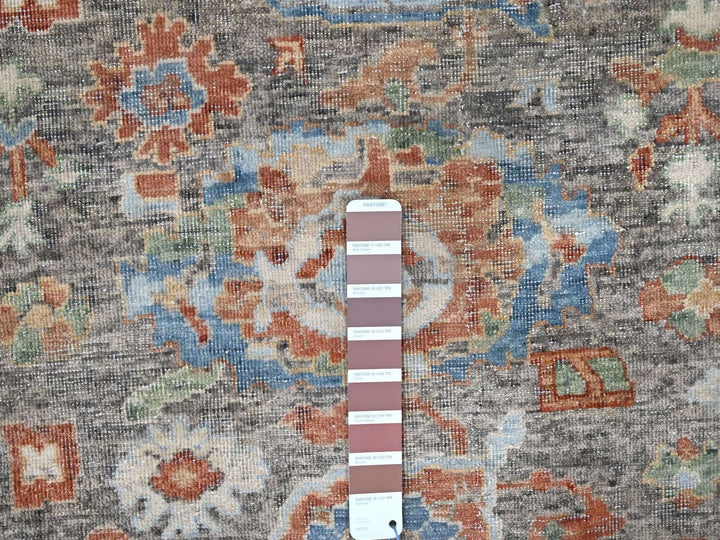 8'11" x 11'10" New Hand Knotted Brown Wool Rectangle Oriental Rug - MOA10210218