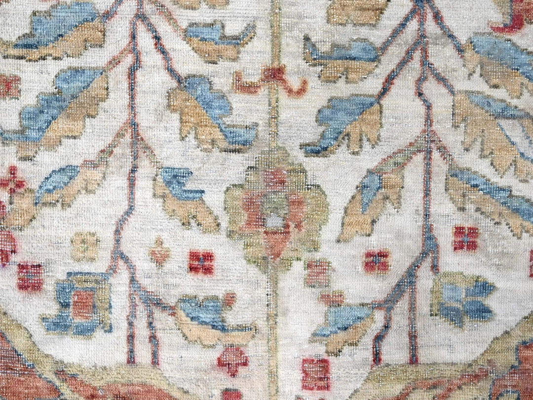 11'11" x 15'0" New Hand Knotted Ivory Wool Rectangle Oriental Rug - MOA10210222