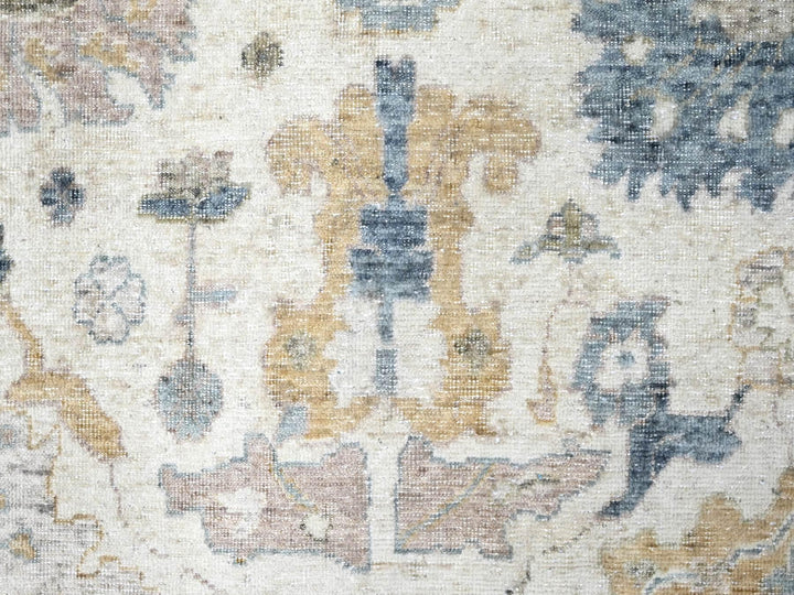 8'11" x 12'1" New Hand Knotted Ivory Wool Rectangle Oriental Rug - MOA10210224