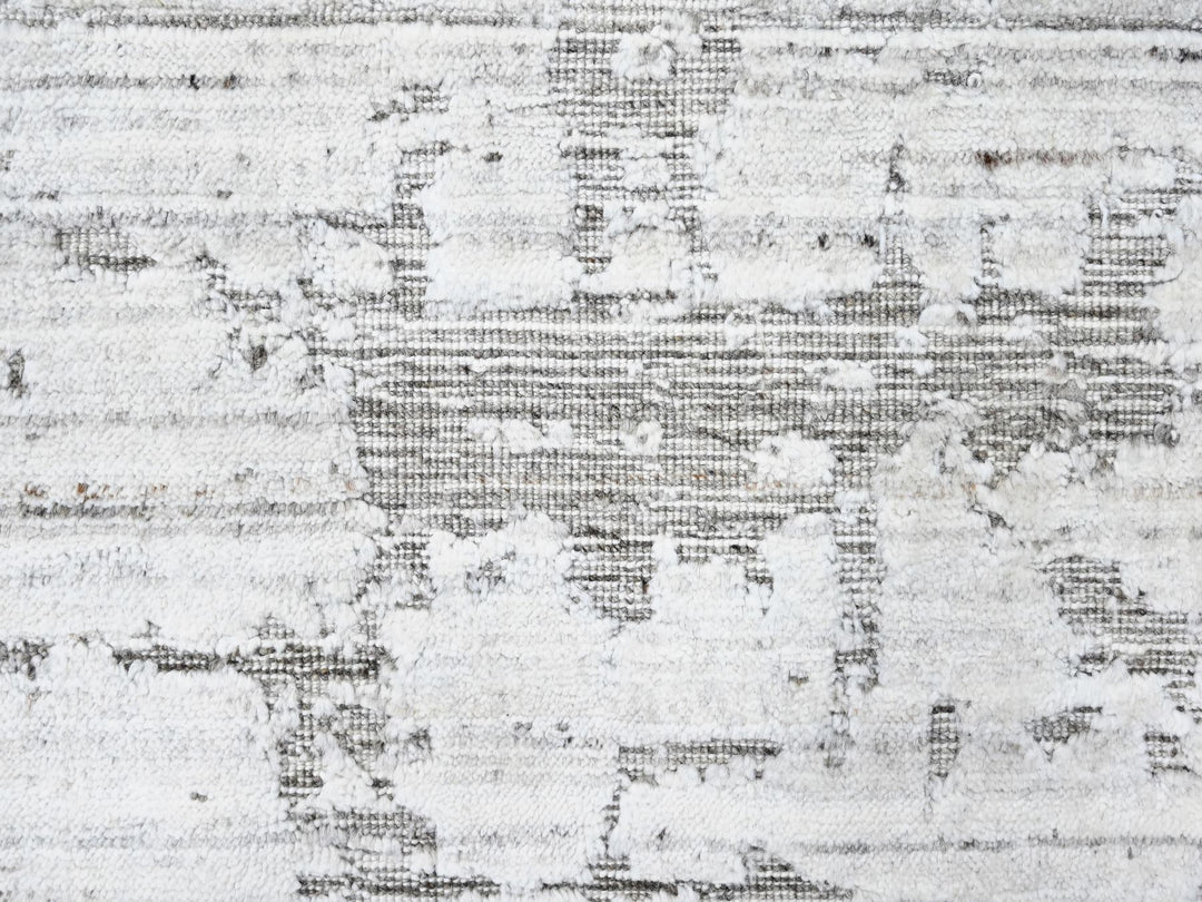 7'11" x 10'0" New Hand Loomed Ivory Wool & Silk Rectangle Oriental Rug - MOA10210270