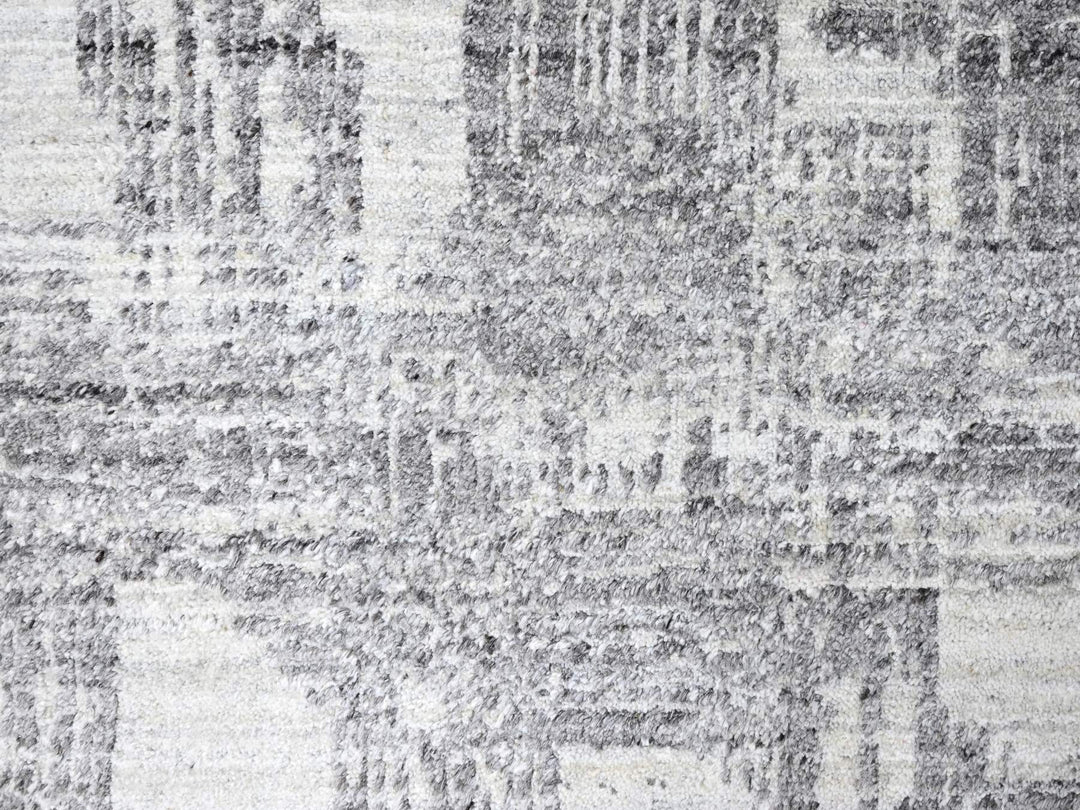 8'0" x 10'0" New Hand Loomed Ivory Wool & Silk Rectangle Oriental Rug - MOA10210280