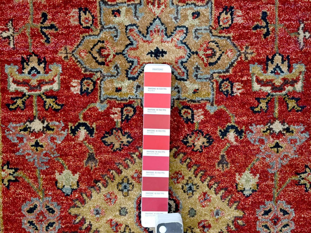 2'7" x 8'2" New Hand Knotted Red Wool Runner Oriental Rug - MOA10210295