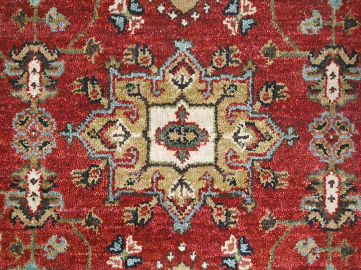 3'0" x 5'0" New Hand Knotted Red Wool Rectangle Oriental Rug - MOA10210298