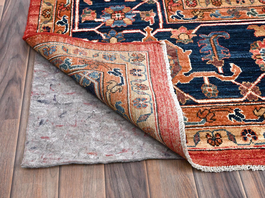 11'10" x 17'7" New Hand Knotted Red Wool Rectangle Oriental Rug - MOA1021054