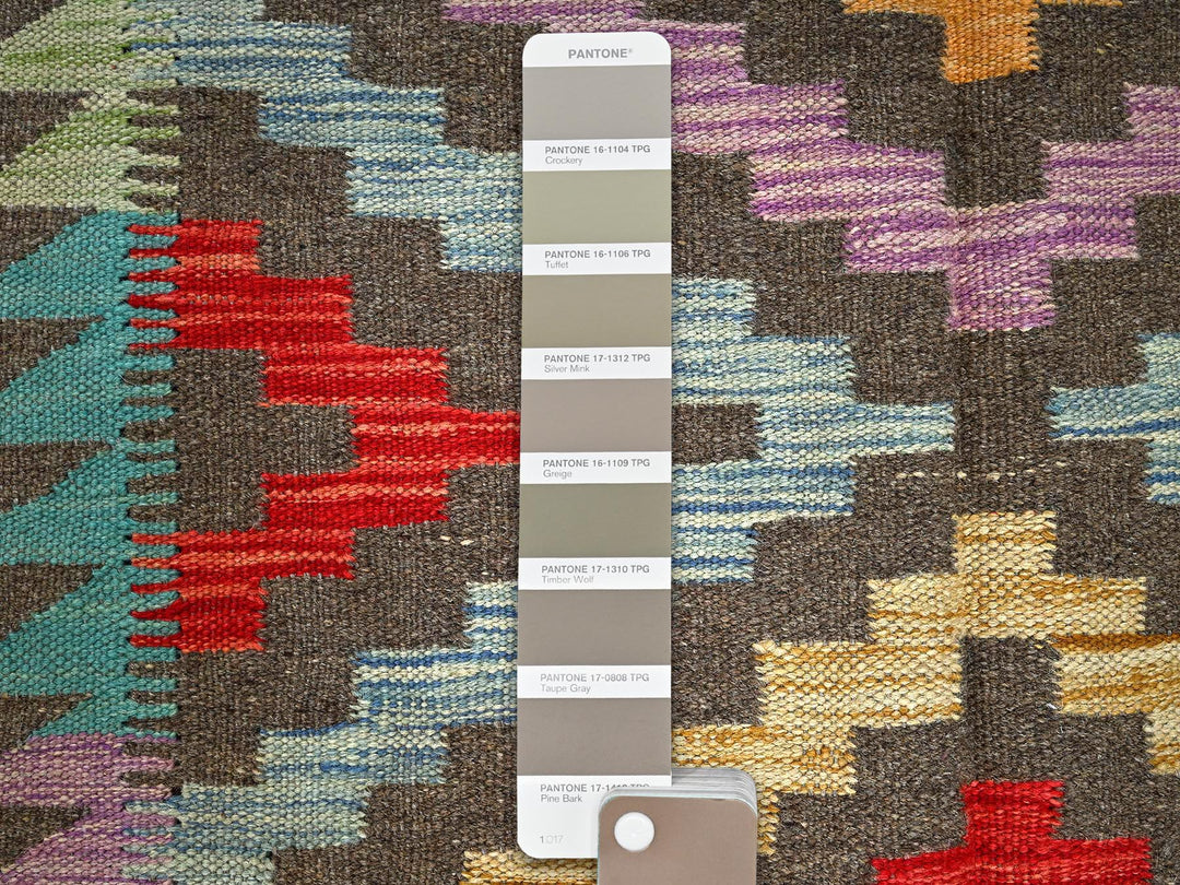 2'9" x 9'10" New Hand Woven Grey Wool Runner Oriental Rug - MOA1021170