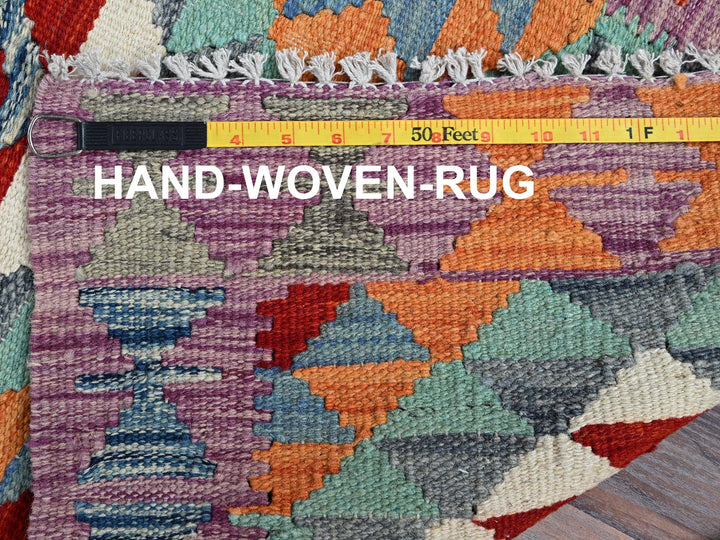 1'11" x 2'11" New Hand Woven Teal Wool Rectangle Oriental Rug - MOA1021174