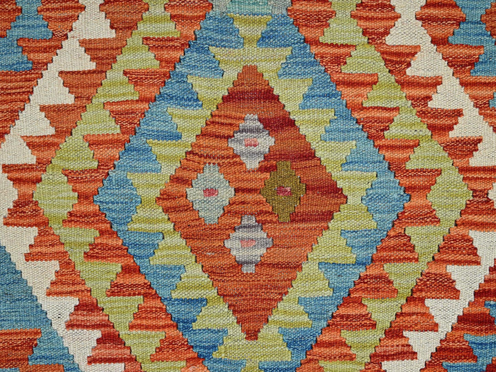 2'2" x 3'2" New Hand Woven Orange Wool Rectangle Oriental Rug - MOA1021179