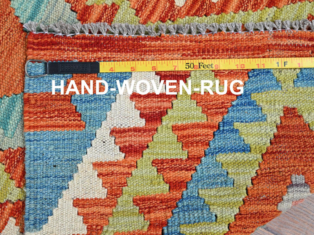 2'2" x 3'2" New Hand Woven Orange Wool Rectangle Oriental Rug - MOA1021179