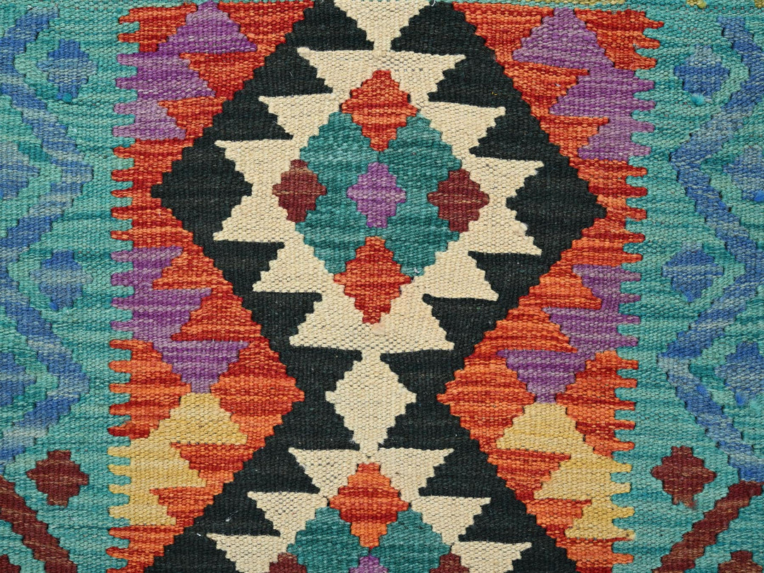 2'1" x 2'8" New Hand Woven Orange Wool Rectangle Oriental Rug - MOA1021180