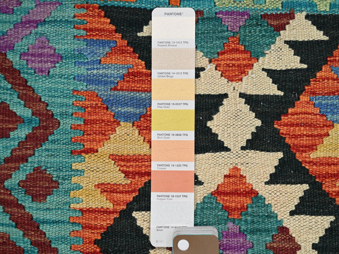 2'1" x 2'8" New Hand Woven Orange Wool Rectangle Oriental Rug - MOA1021180