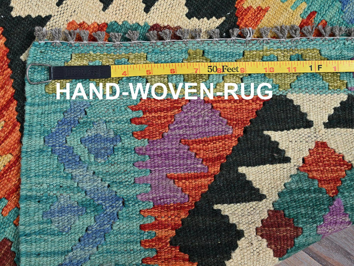 2'1" x 2'8" New Hand Woven Orange Wool Rectangle Oriental Rug - MOA1021180