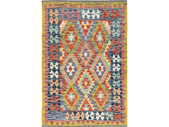 3'4" x 4'11" New Hand Woven Multicolored Wool Rectangle Oriental Rug - MOA1021185