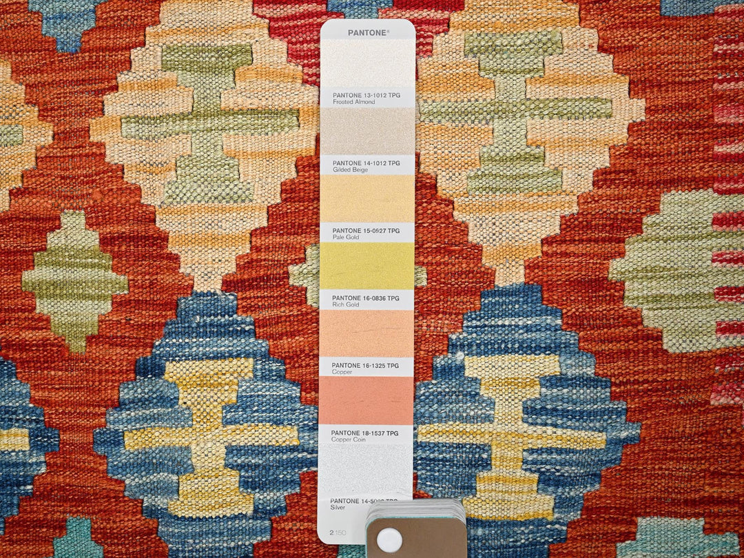 3'4" x 4'9" New Hand Woven Orange Wool Rectangle Oriental Rug - MOA1021189