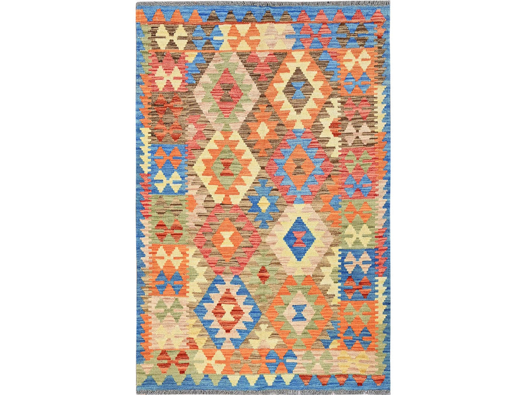 3'3" x 4'11" New Hand Woven Multicolored Wool Rectangle Oriental Rug - MOA1021190
