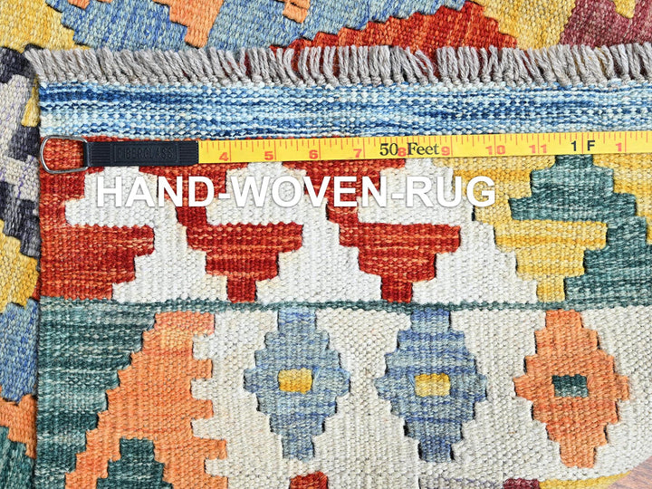 3'10" x 5'11" New Hand Woven Multicolored Wool Rectangle Oriental Rug - MOA1021191