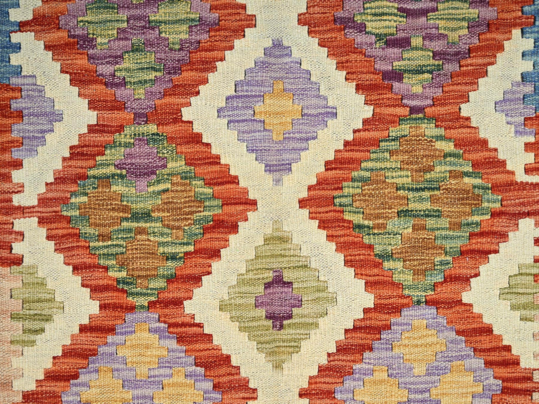 4'2" x 5'9" New Hand Woven Ivory Wool Rectangle Oriental Rug - MOA1021195