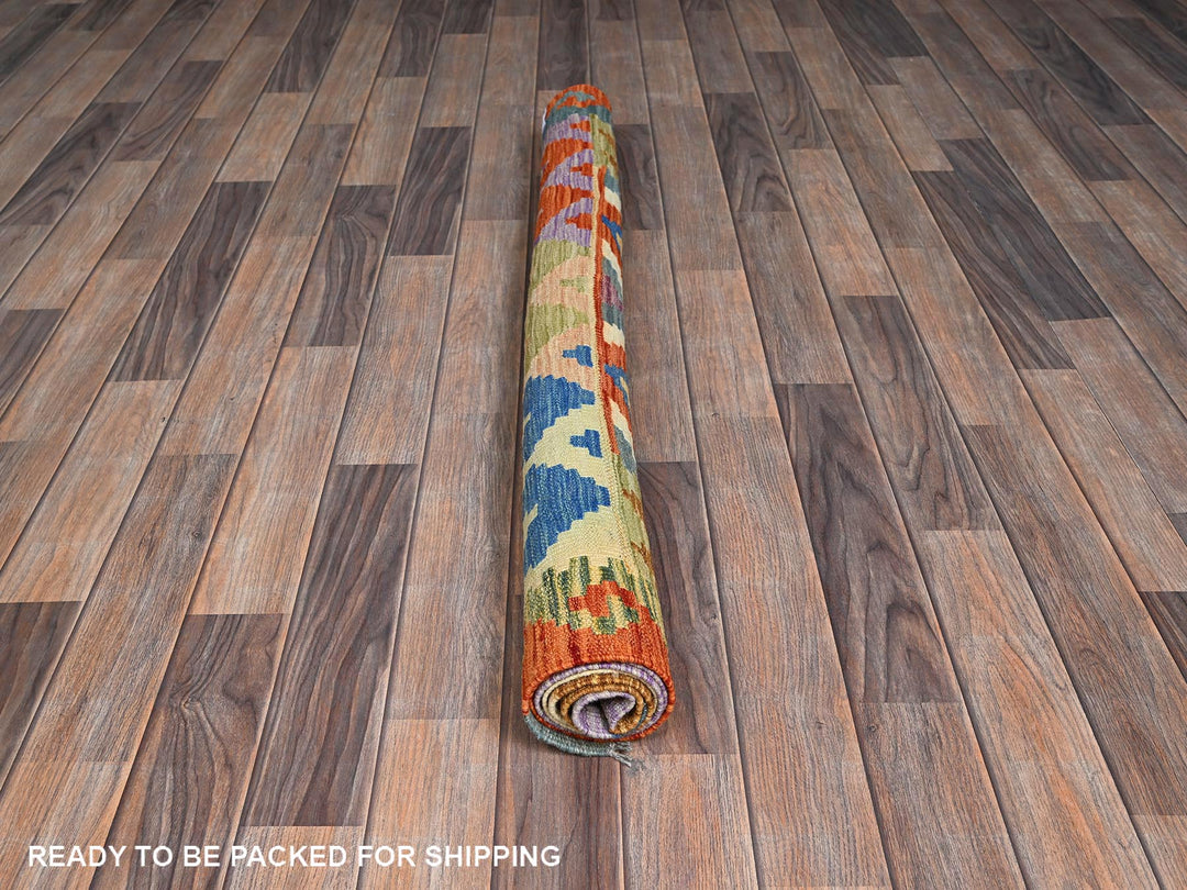 4'2" x 5'9" New Hand Woven Ivory Wool Rectangle Oriental Rug - MOA1021195