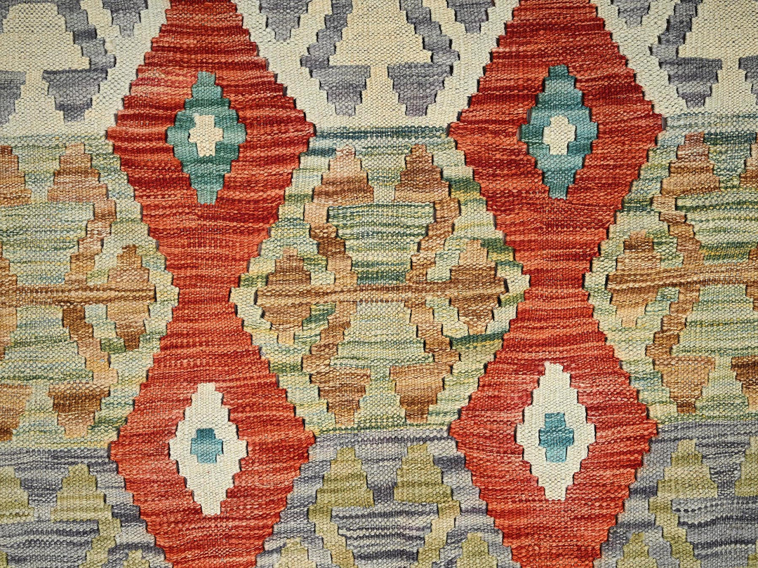 4'0" x 5'3" New Hand Woven Ivory Wool Rectangle Oriental Rug - MOA1021196