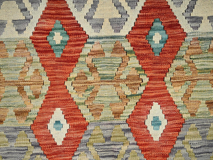 4'0" x 5'3" New Hand Woven Ivory Wool Rectangle Oriental Rug - MOA1021196