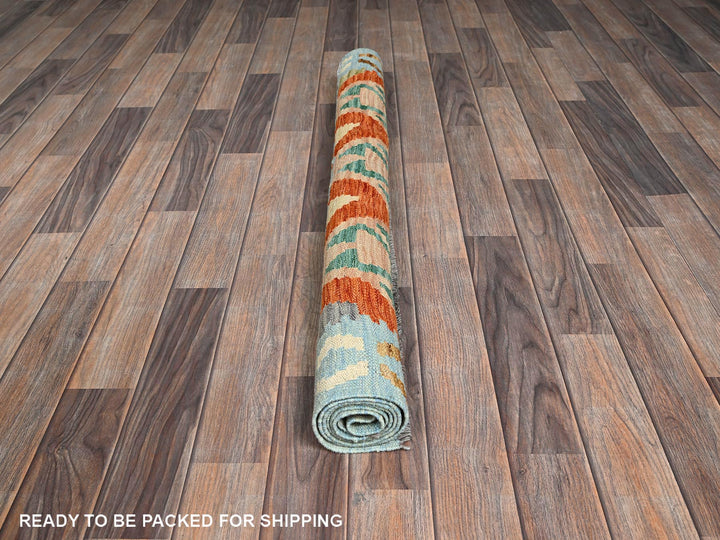 4'0" x 5'3" New Hand Woven Ivory Wool Rectangle Oriental Rug - MOA1021196