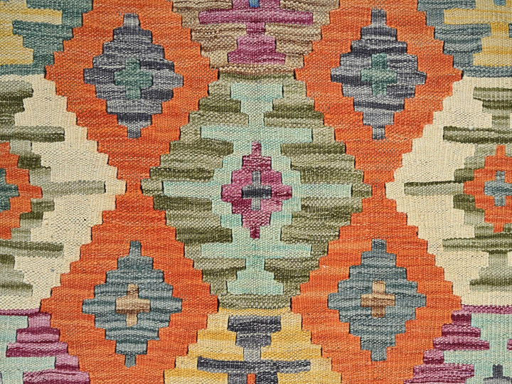 3'11" x 5'9" New Hand Woven Multicolored Wool Rectangle Oriental Rug - MOA1021198