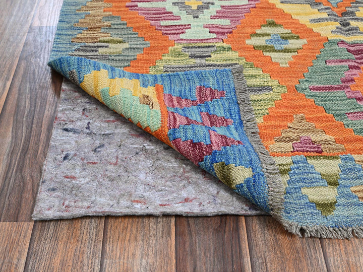 3'11" x 5'9" New Hand Woven Multicolored Wool Rectangle Oriental Rug - MOA1021198