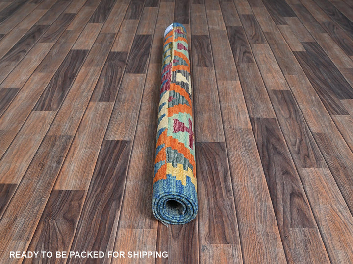 3'11" x 5'9" New Hand Woven Multicolored Wool Rectangle Oriental Rug - MOA1021198