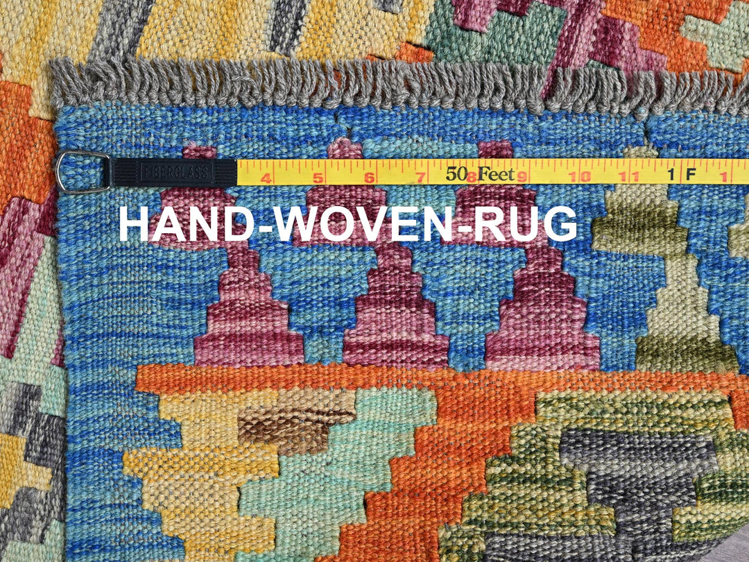 3'11" x 5'9" New Hand Woven Multicolored Wool Rectangle Oriental Rug - MOA1021198