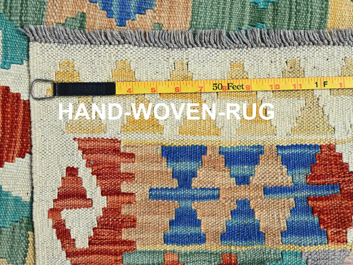 4'11" x 6'8" New Hand Woven Blue Wool Rectangle Oriental Rug - MOA1021199