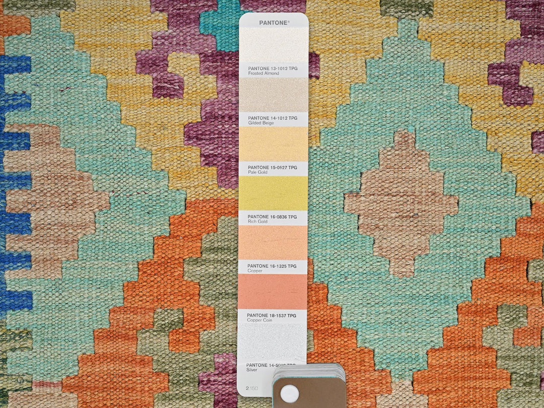 5'0" x 6'4" New Hand Woven Blue Wool Rectangle Oriental Rug - MOA1021203