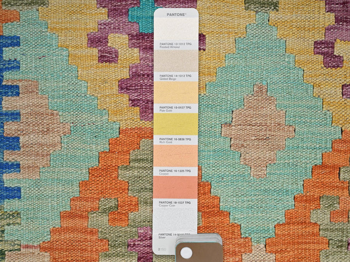 5'0" x 6'4" New Hand Woven Blue Wool Rectangle Oriental Rug - MOA1021203