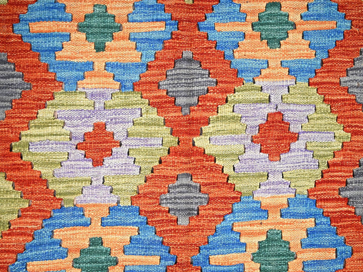 5'0" x 6'4" New Hand Woven Multicolored Wool Rectangle Oriental Rug - MOA1021205