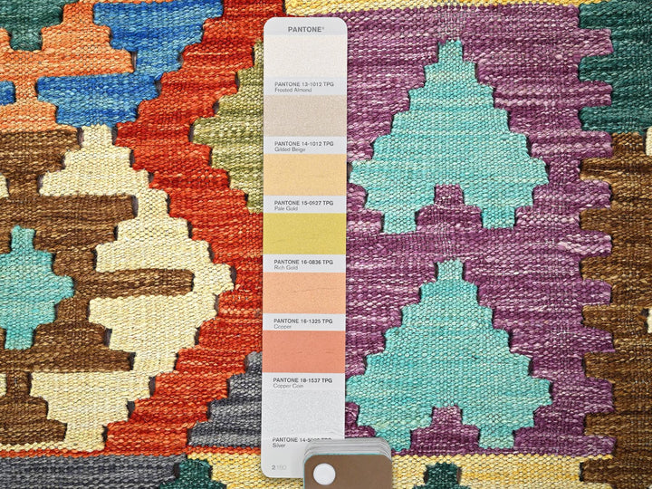 5'0" x 6'4" New Hand Woven Multicolored Wool Rectangle Oriental Rug - MOA1021205