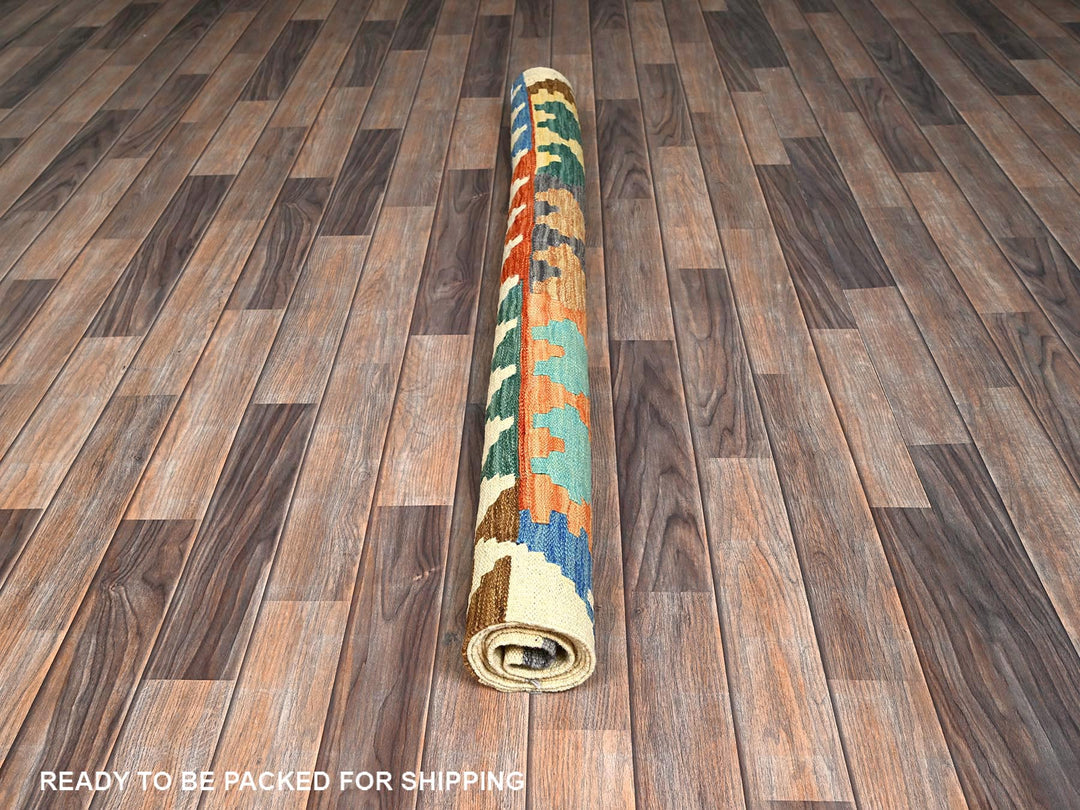 5'0" x 6'4" New Hand Woven Multicolored Wool Rectangle Oriental Rug - MOA1021205