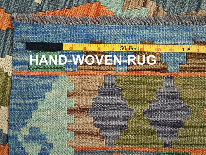 5'0" x 6'4" New Hand Woven Orange Wool Rectangle Oriental Rug - MOA1021206