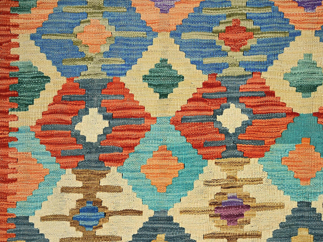 9'5" x 12'6" New Hand Woven Multicolored Wool Rectangle Oriental Rug - MOA1021213