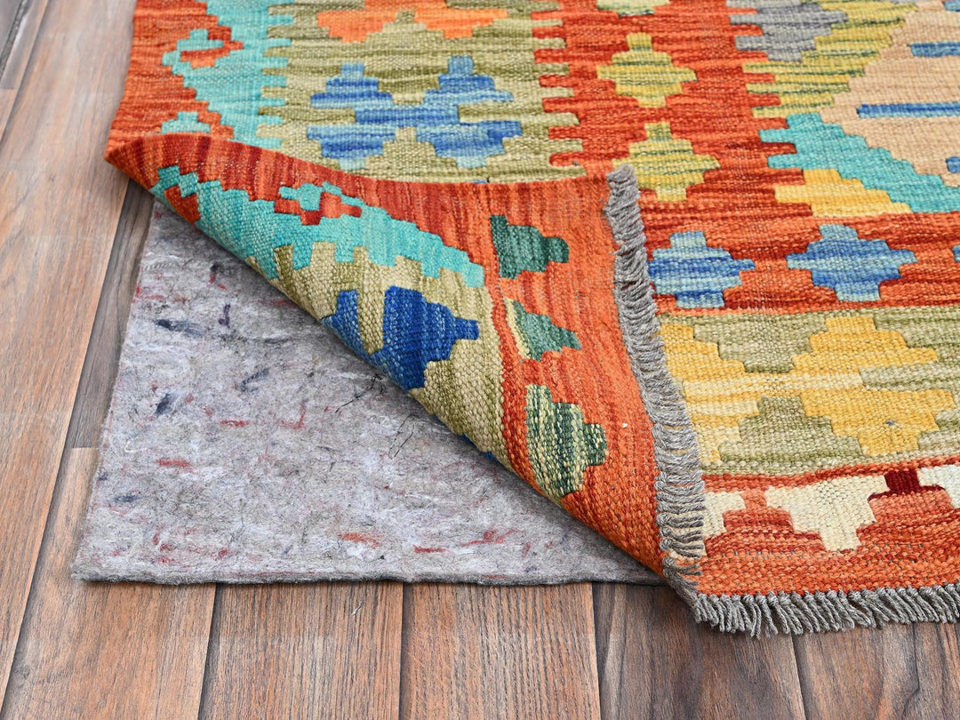 9'5" x 12'6" New Hand Woven Multicolored Wool Rectangle Oriental Rug - MOA1021213