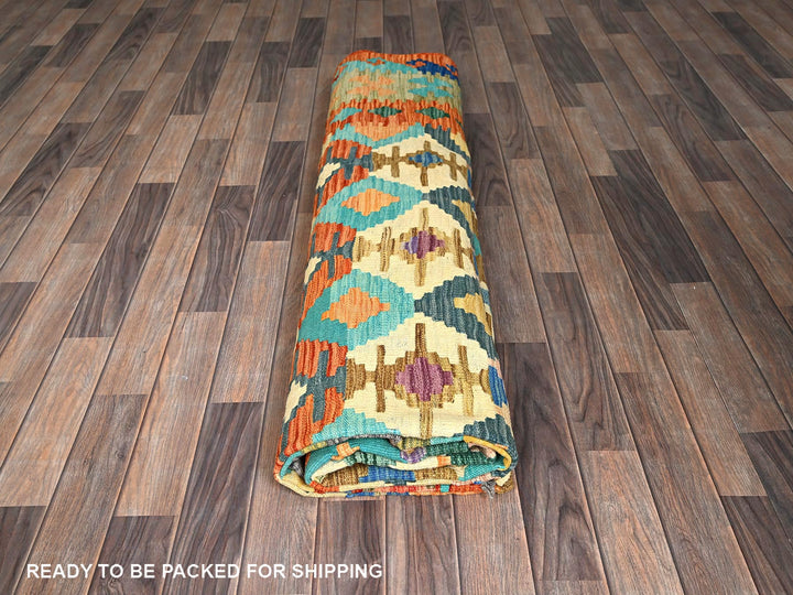 9'5" x 12'6" New Hand Woven Multicolored Wool Rectangle Oriental Rug - MOA1021213