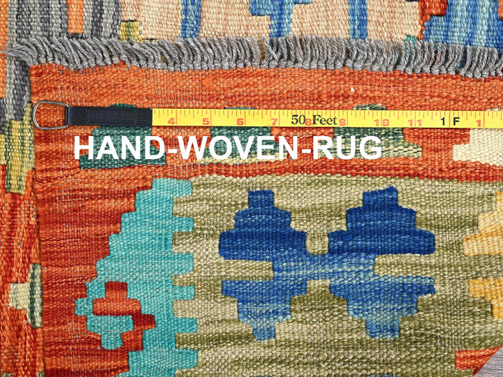 9'5" x 12'6" New Hand Woven Multicolored Wool Rectangle Oriental Rug - MOA1021213