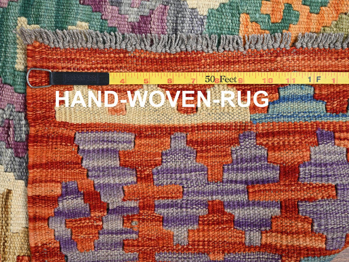 8'8" x 9'7" New Hand Woven Ivory Wool Rectangle Oriental Rug - MOA1021215