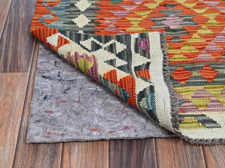 2'6" x 16'0" New Hand Woven Multicolored Wool Runner Oriental Rug - MOA1021233