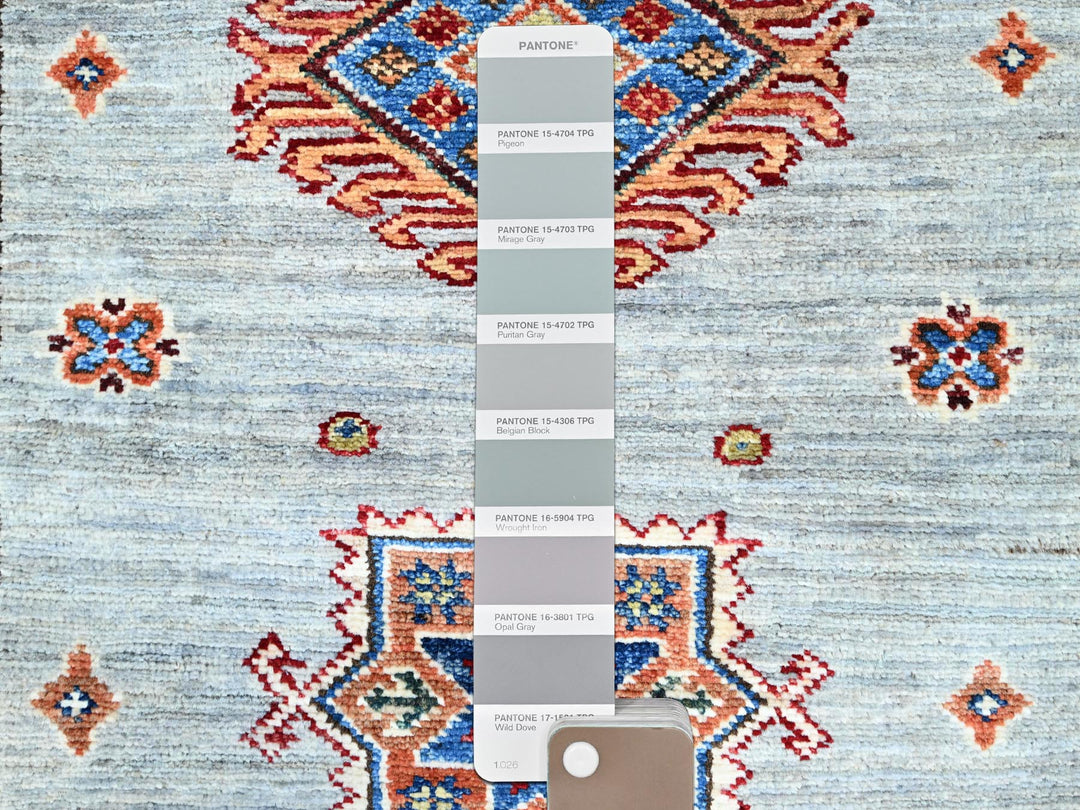 2'11" x 22'7" New Hand Knotted Grey Wool Runner Oriental Rug - MOA102126